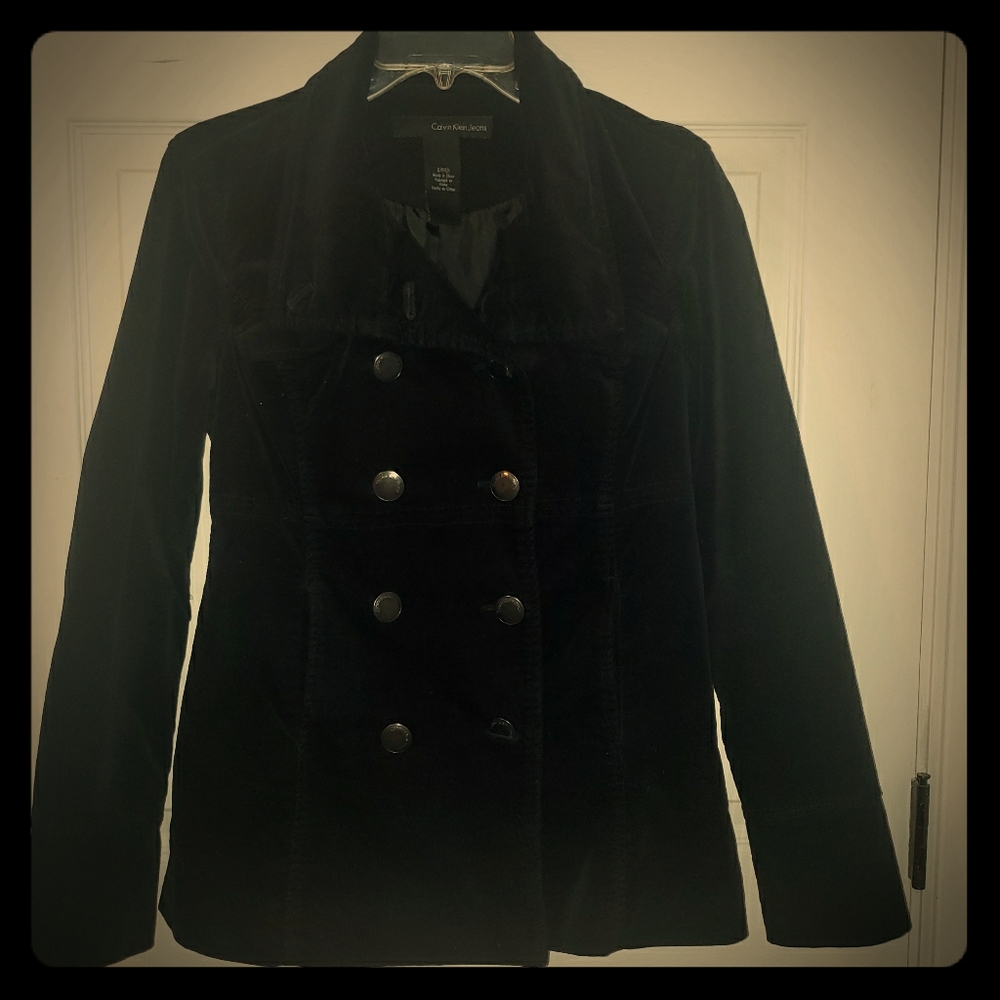 Black Calvin Klein pea coat